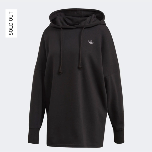 SOLD OUT Adidas Trefoil Black Graphic Hoodie - Sz L - EUC - Picture 4 of 11